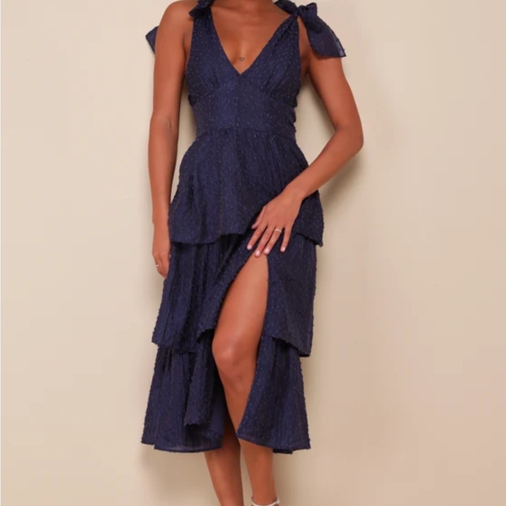Lulu's Midnight Blue High Low Dress